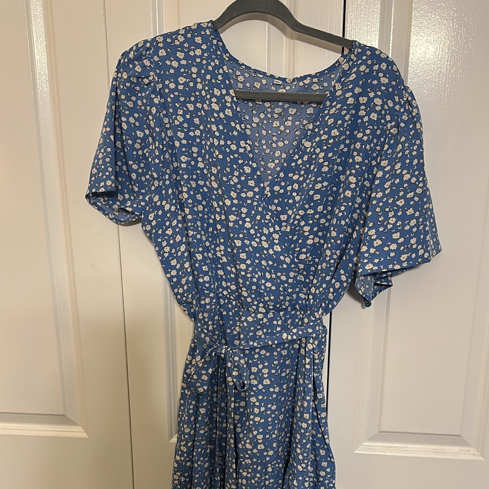 SOLD Blue Floral Women's Dress